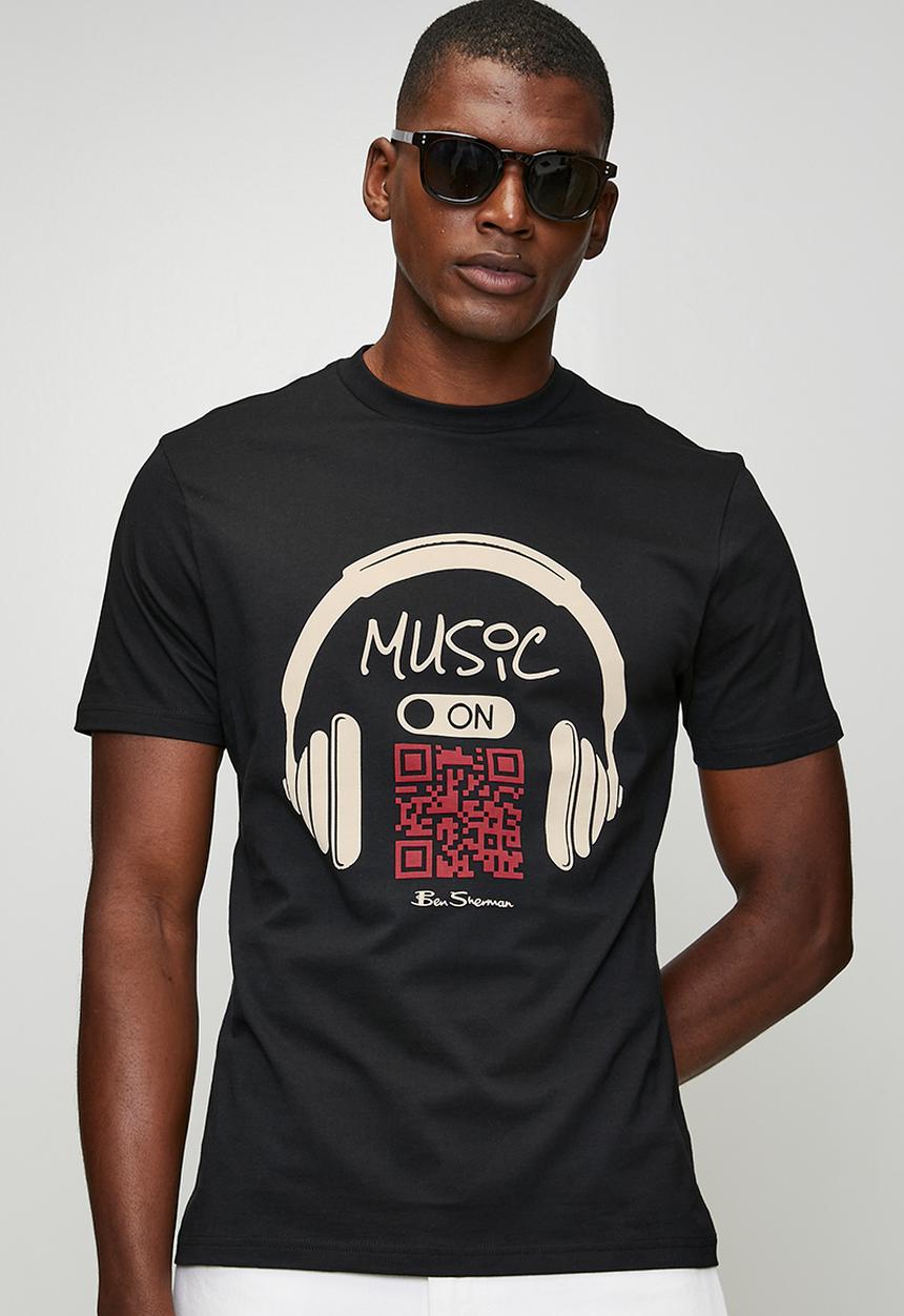 Ben Sherman - Music QR Code Tee-Shirt - Black
