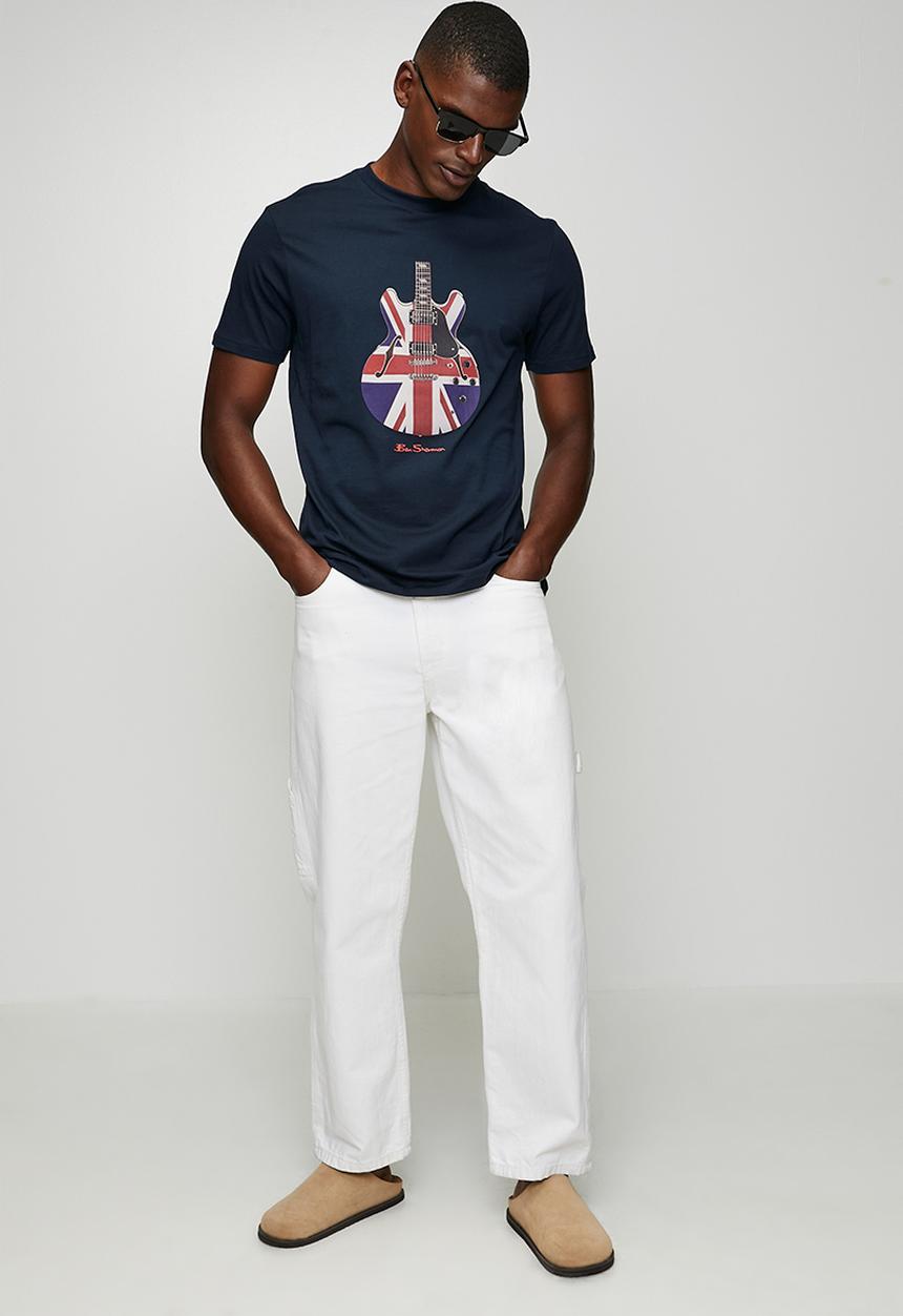 Ben Sherman - Union Jack Guitar Tee Shirt - Navy