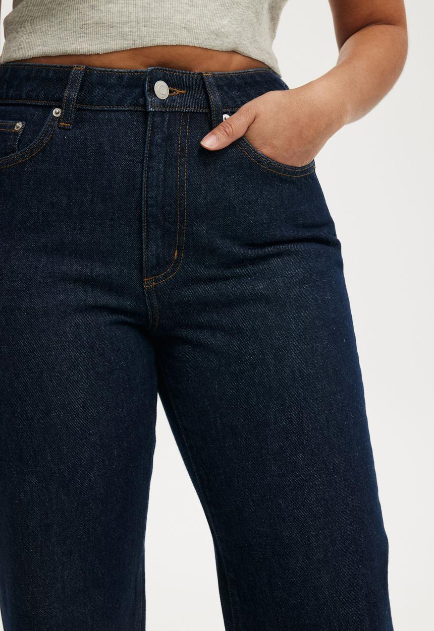 Cotton On - Curvy 91 straight jean - aries blue