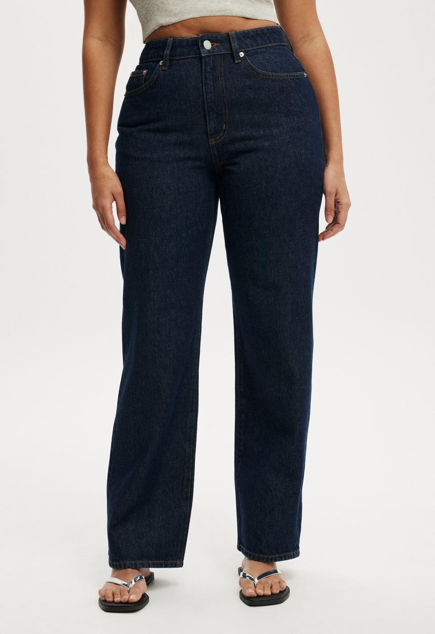 Cotton On - Curvy 91 straight jean - aries blue