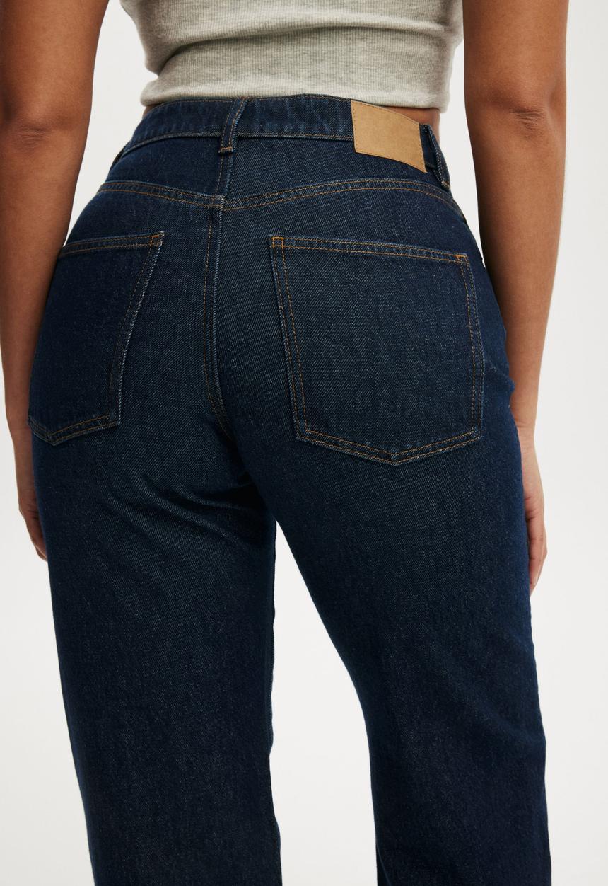 Cotton On - Curvy 91 straight jean - aries blue