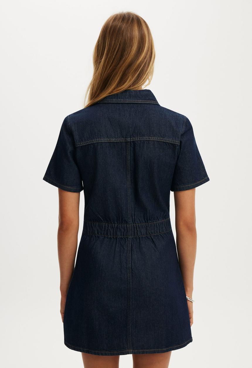 Cotton On - Short sleeve dress - aries blue