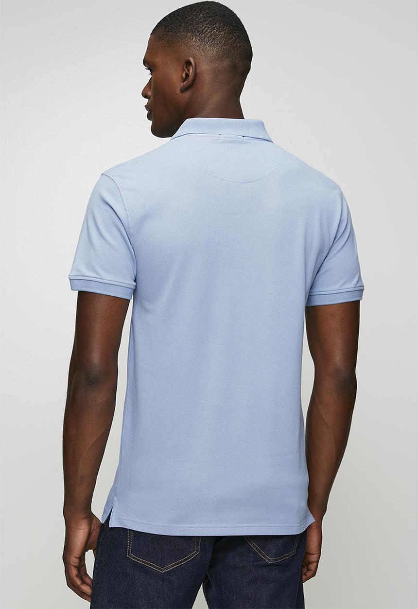 POLO - Carter Essential Pique Short Sleeve Golfer - Blue