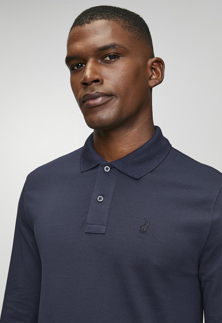 POLO - Ls Carter Essential Pique Ls Golfer - Navy