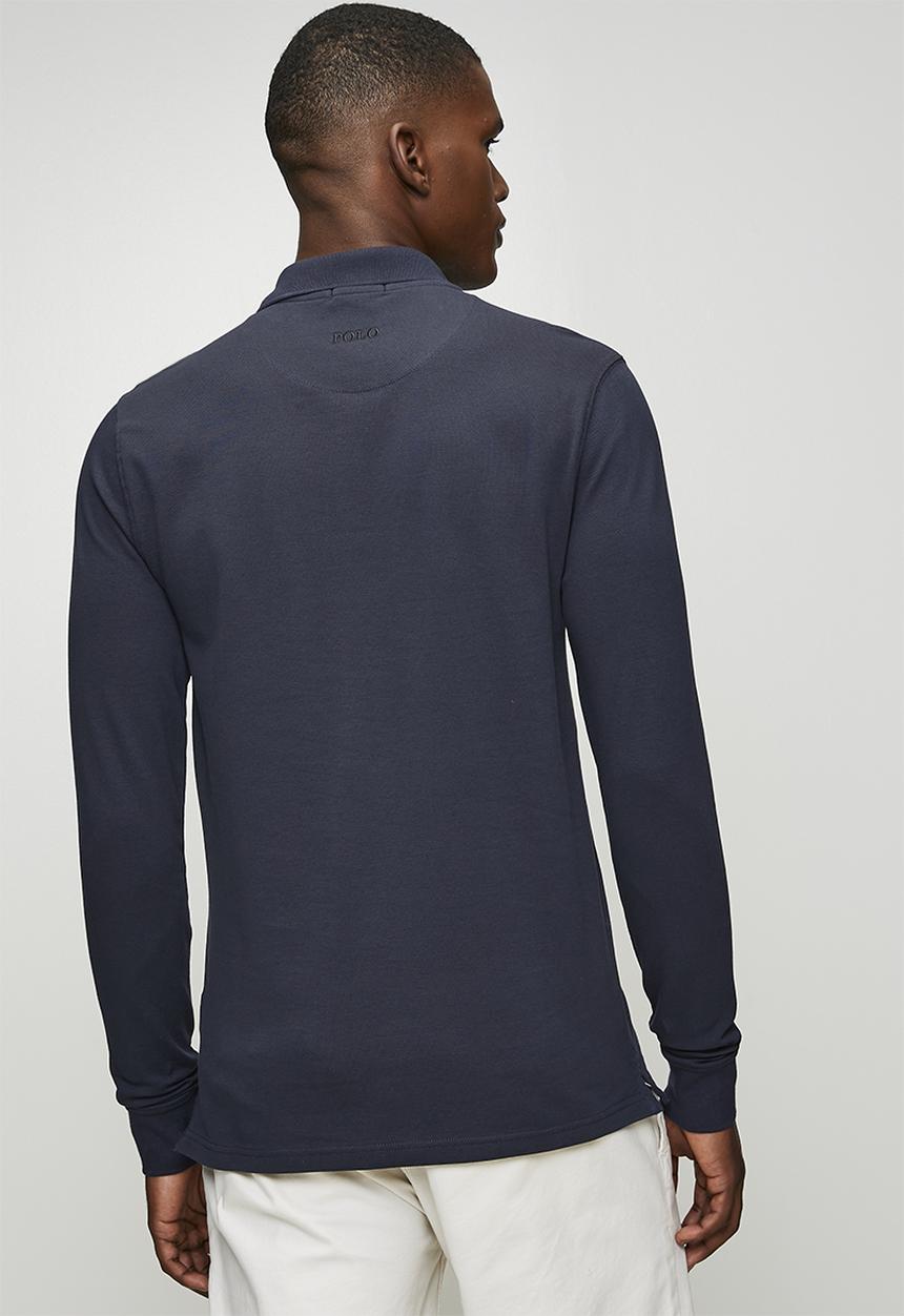 POLO - Ls Carter Essential Pique Ls Golfer - Navy