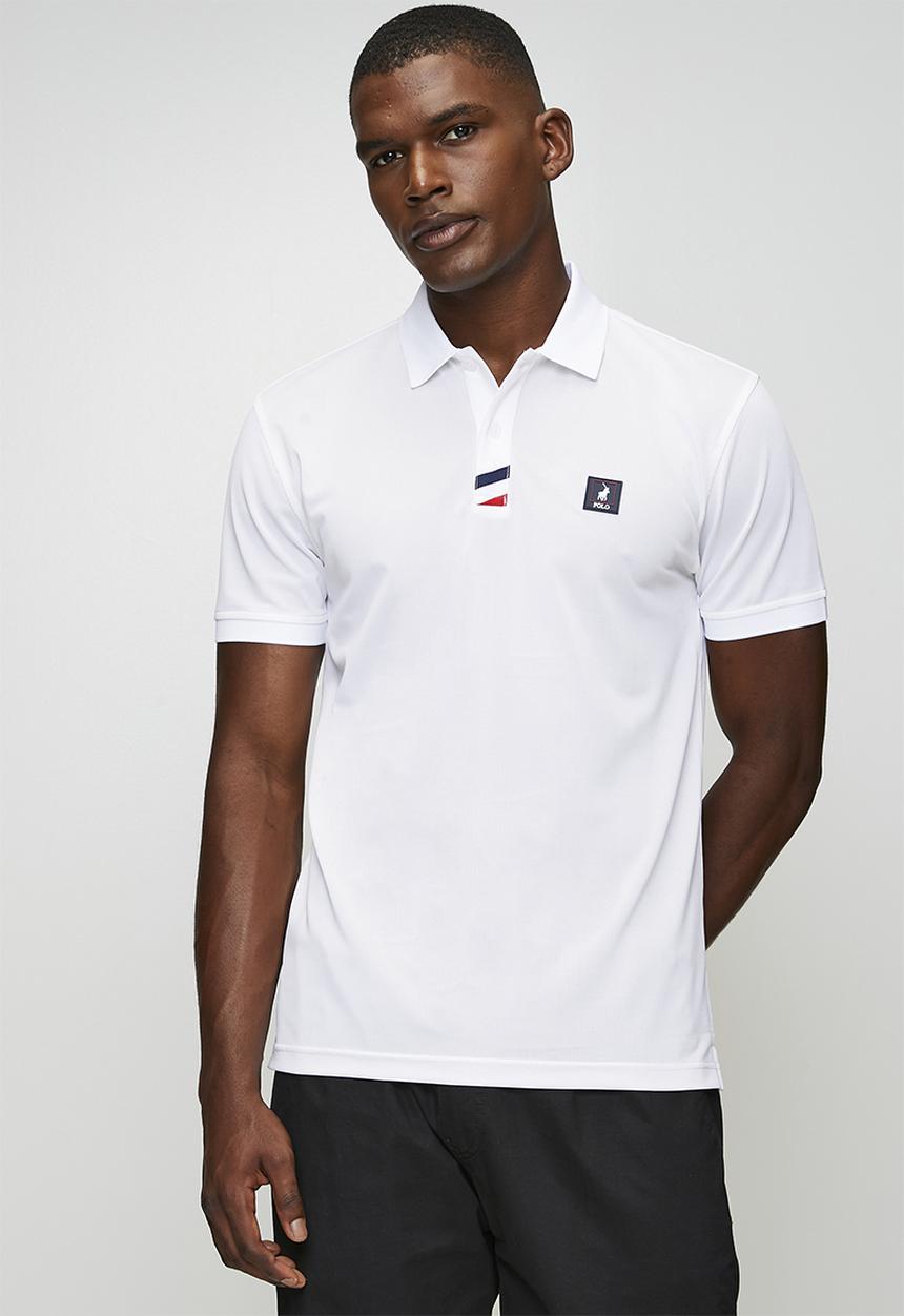 POLO - Lihle Sport Ss Logo Badge Golfer - White