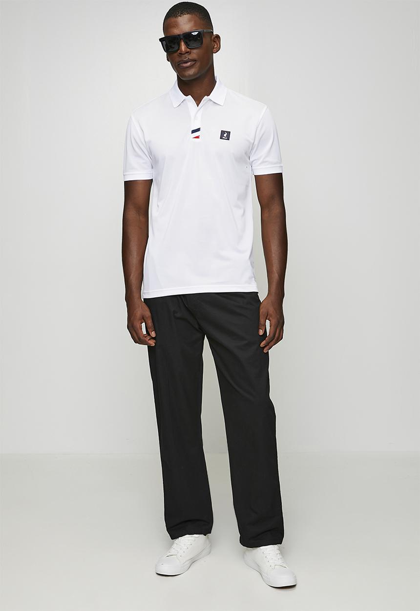 POLO - Lihle Sport Ss Logo Badge Golfer - White