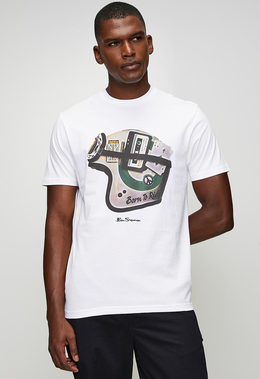 Ben Sherman - Born to Ride T-shirt - White