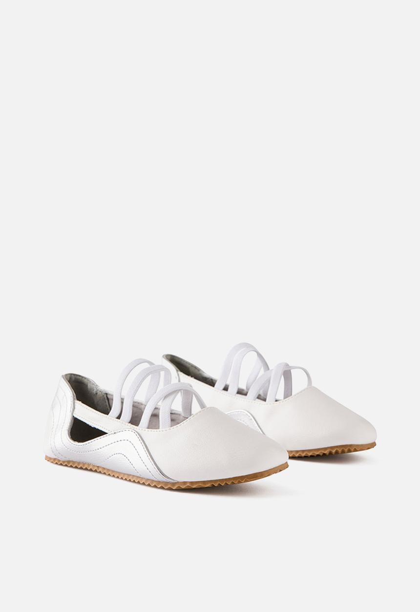 Cotton On - Spencer Sporty Flats -  White/Silver