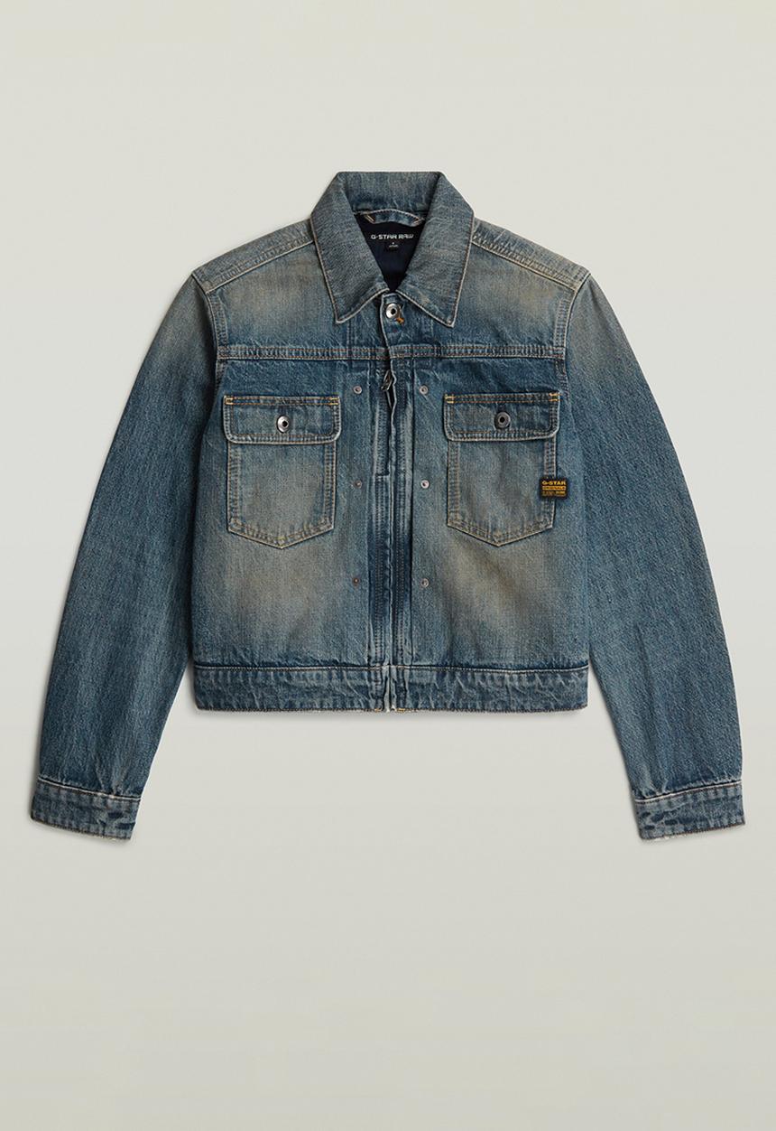G-STAR - Shrunken Boxy jacket wmn - Antique blueschist