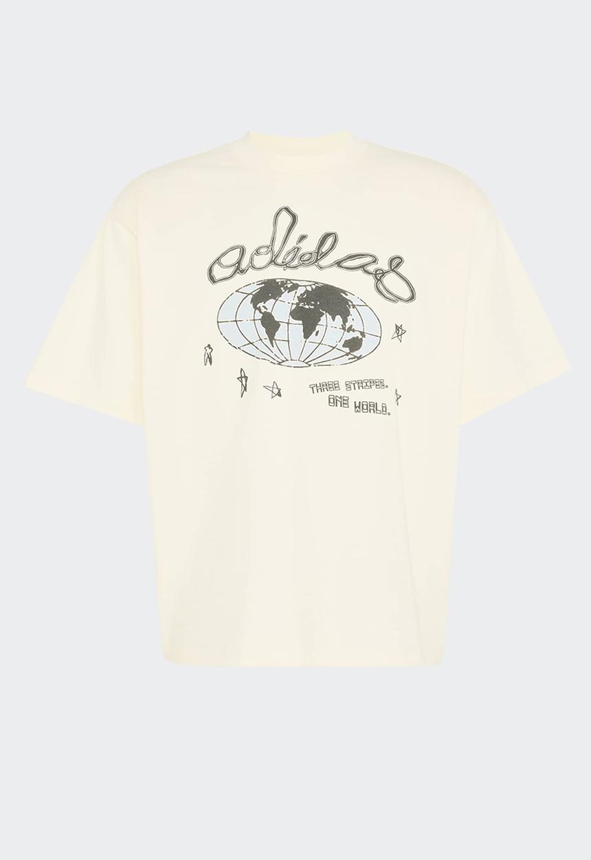 adidas Originals - Originals One World Graphic Tee - Cream White