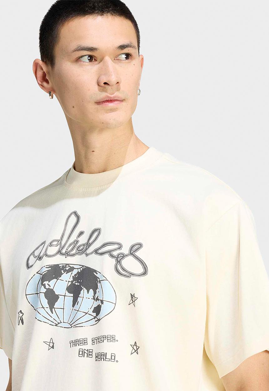 adidas Originals - Originals One World Graphic Tee - Cream White
