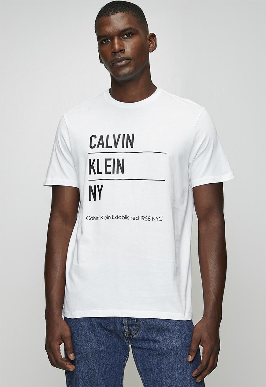 Calvin Klein - Short sleeve 30S Eu Calvin Klein Ny Graphic Tee - Brilliant White