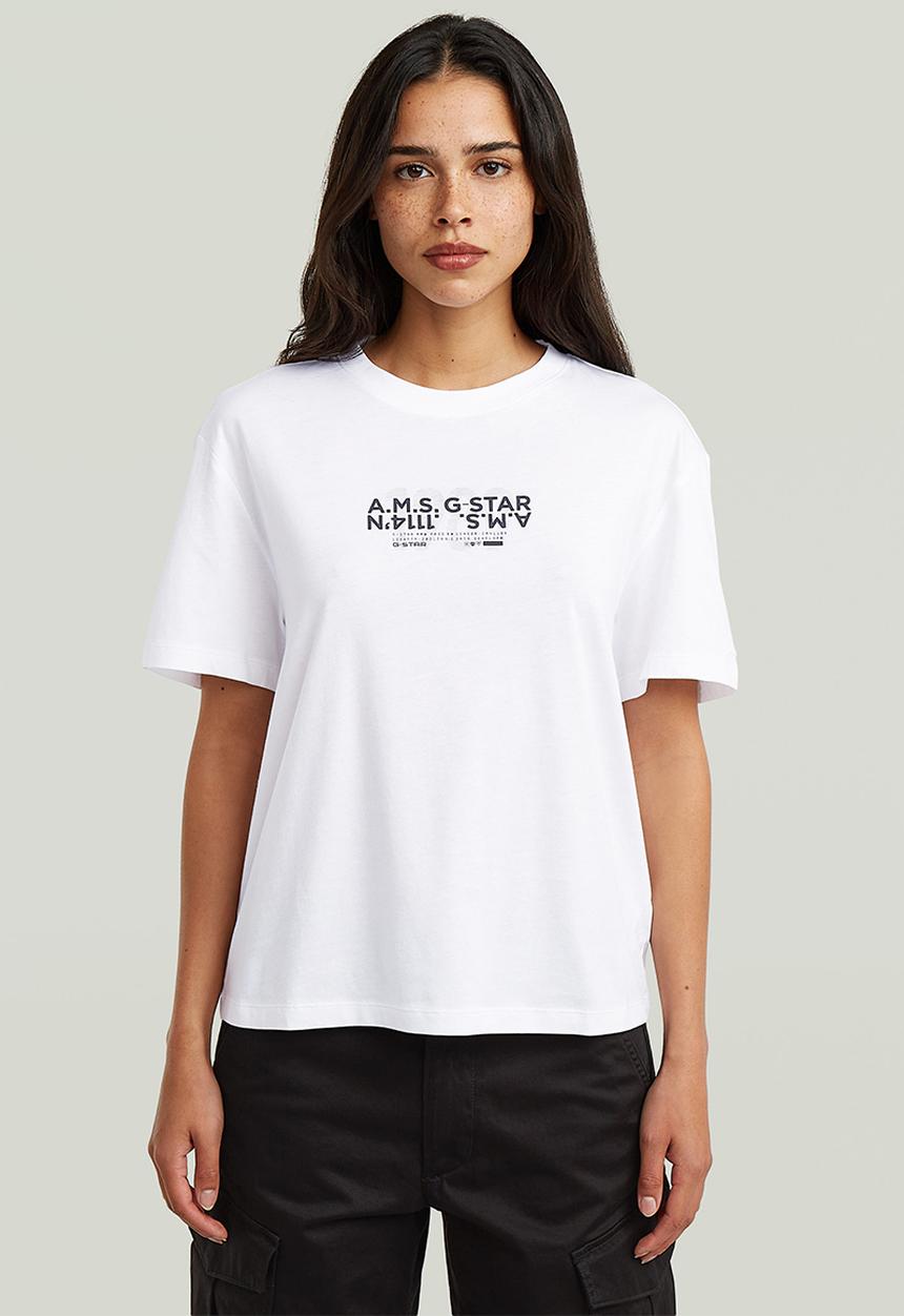 G-STAR - Inside print r t wmn - White