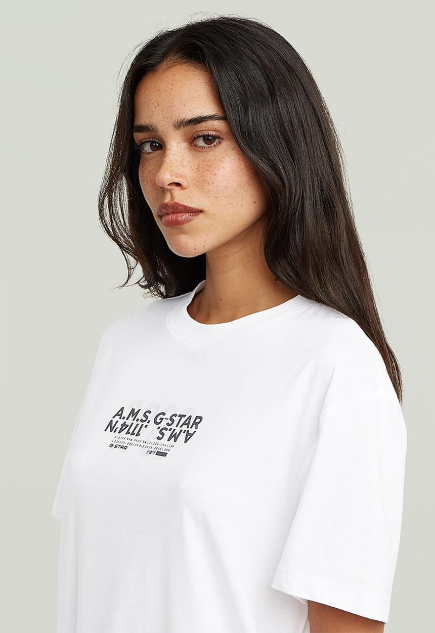 G-STAR - Inside print r t wmn - White
