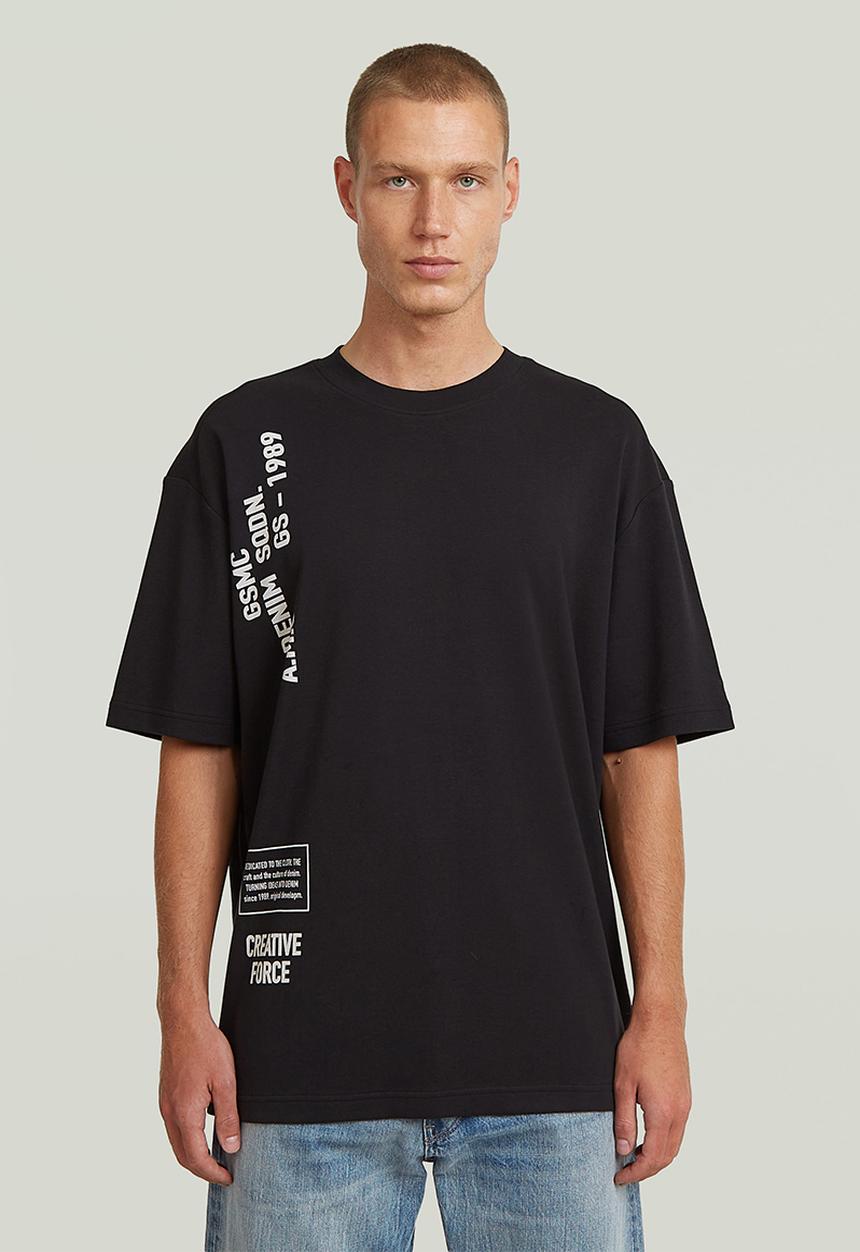 G-STAR - Stencil Gr Relaxed R T - Dk Black
