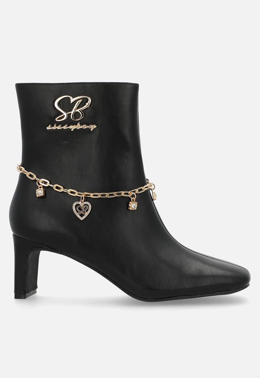 SISSY BOY - Loana ankle boot with removable chain - black