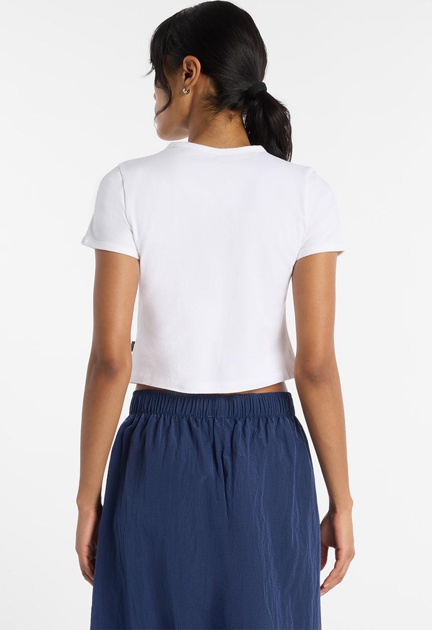 New Balance  - New Balance Linear Heritage Ringer Tee - White