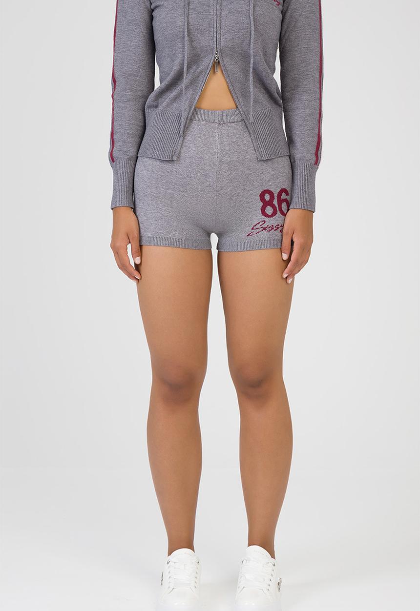 SISSY BOY - Most Loved Knit Shorts Knit Shorts With Branding - Grey/Burgundy/Pink