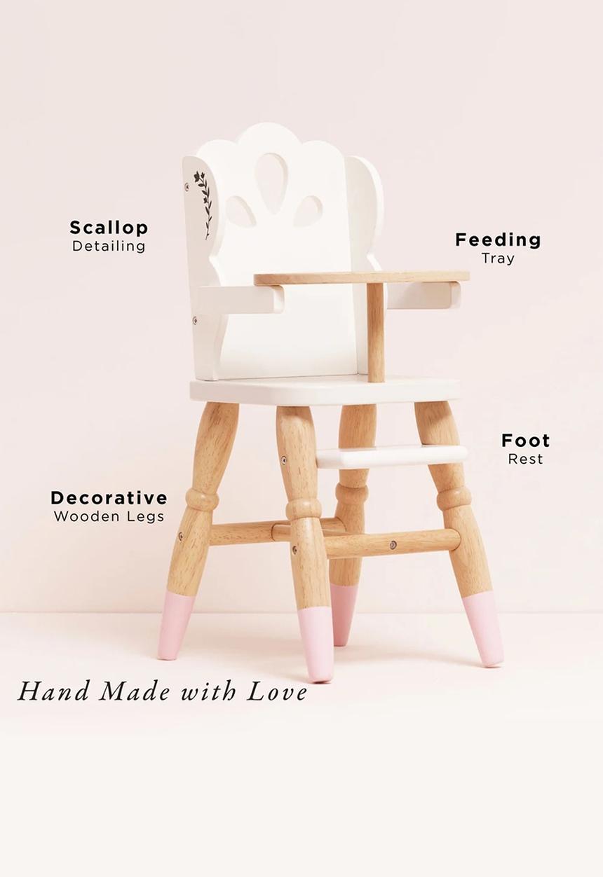 Le Toy Van - Dolls Wooden High Chair - beige