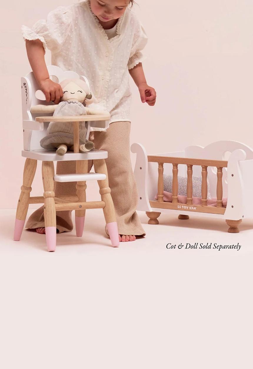 Le Toy Van - Dolls Wooden High Chair - beige