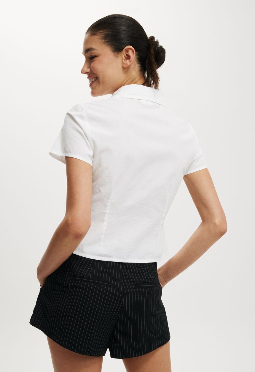 Cotton On - Maya Rouched Shirt - White
