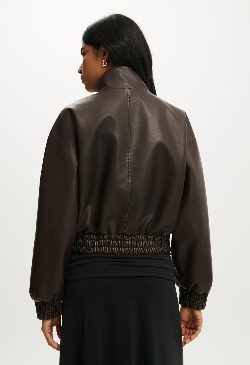 Cotton On - Easton funnel neck jacket - cherry choc