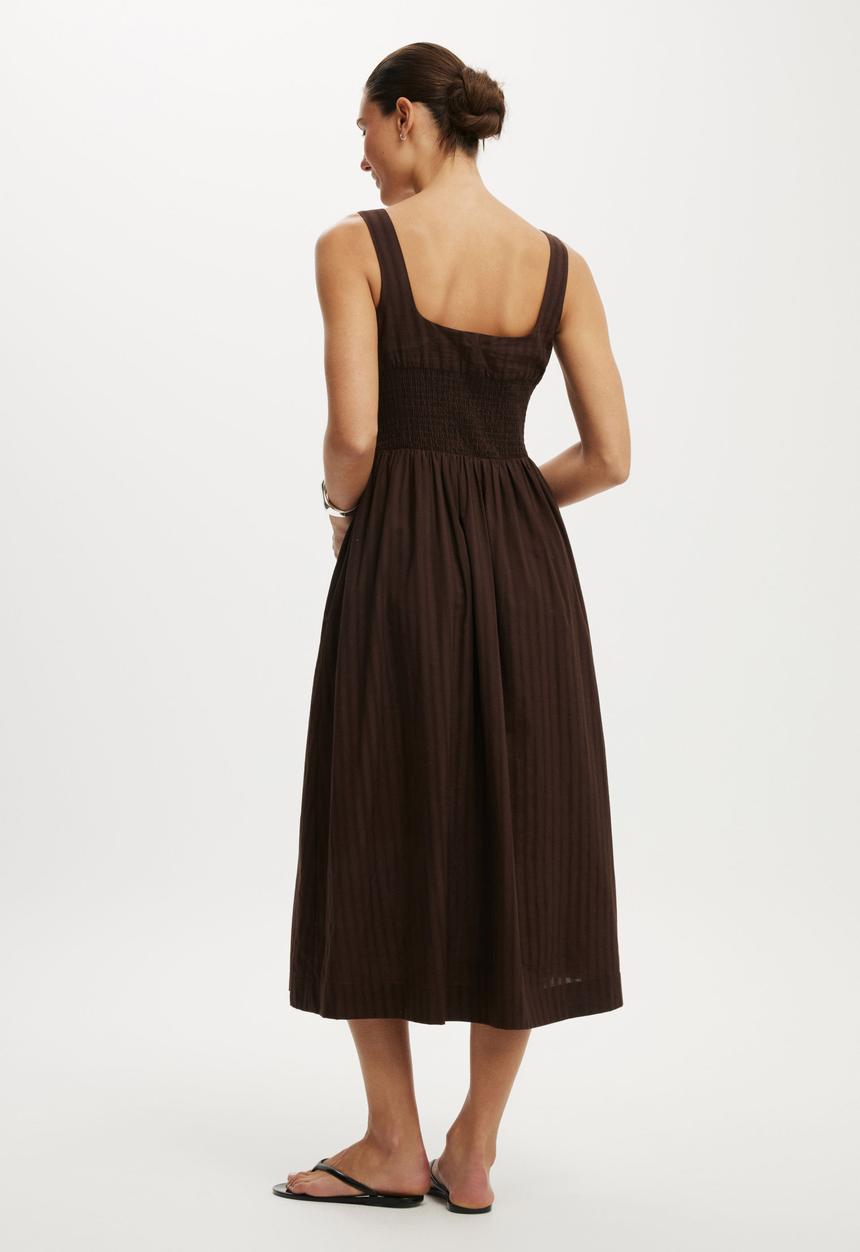 Cotton On - Day midi dress - dark oak
