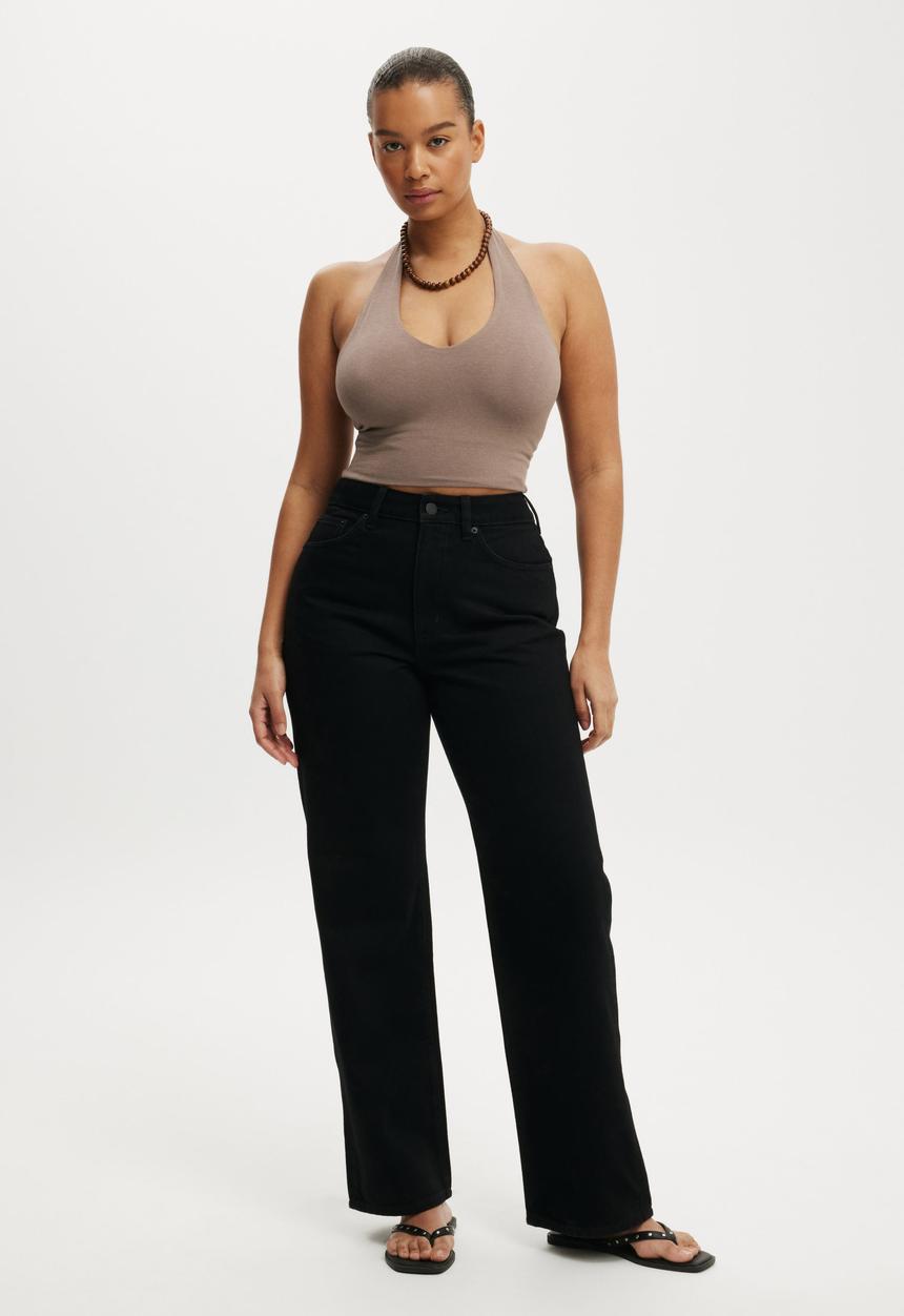 Cotton On - Curvy 91 straight jean - aquarius black
