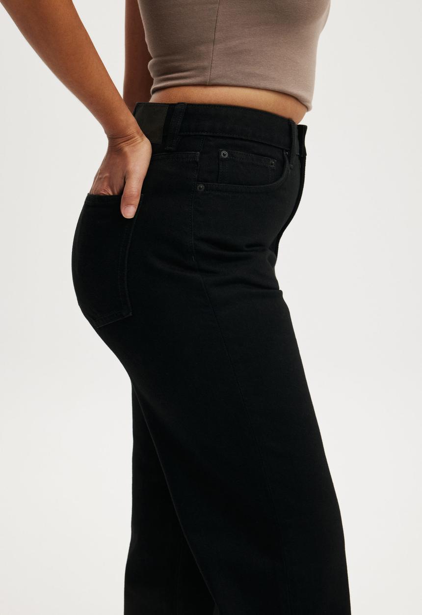 Cotton On - Curvy 91 straight jean - aquarius black