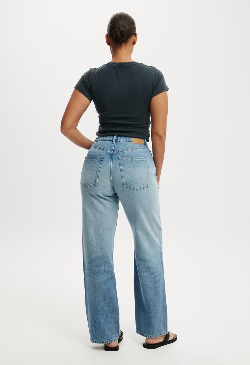 Cotton On - Curvy 91 straight jean - fairlight blue