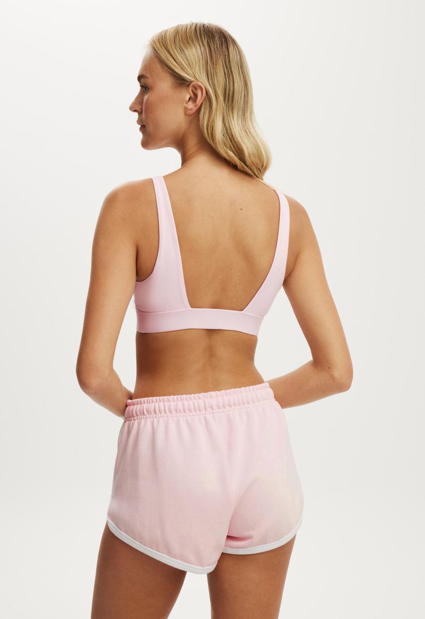 Cotton On - Ultra Soft Deep Plunge Crop - Cherry Dream