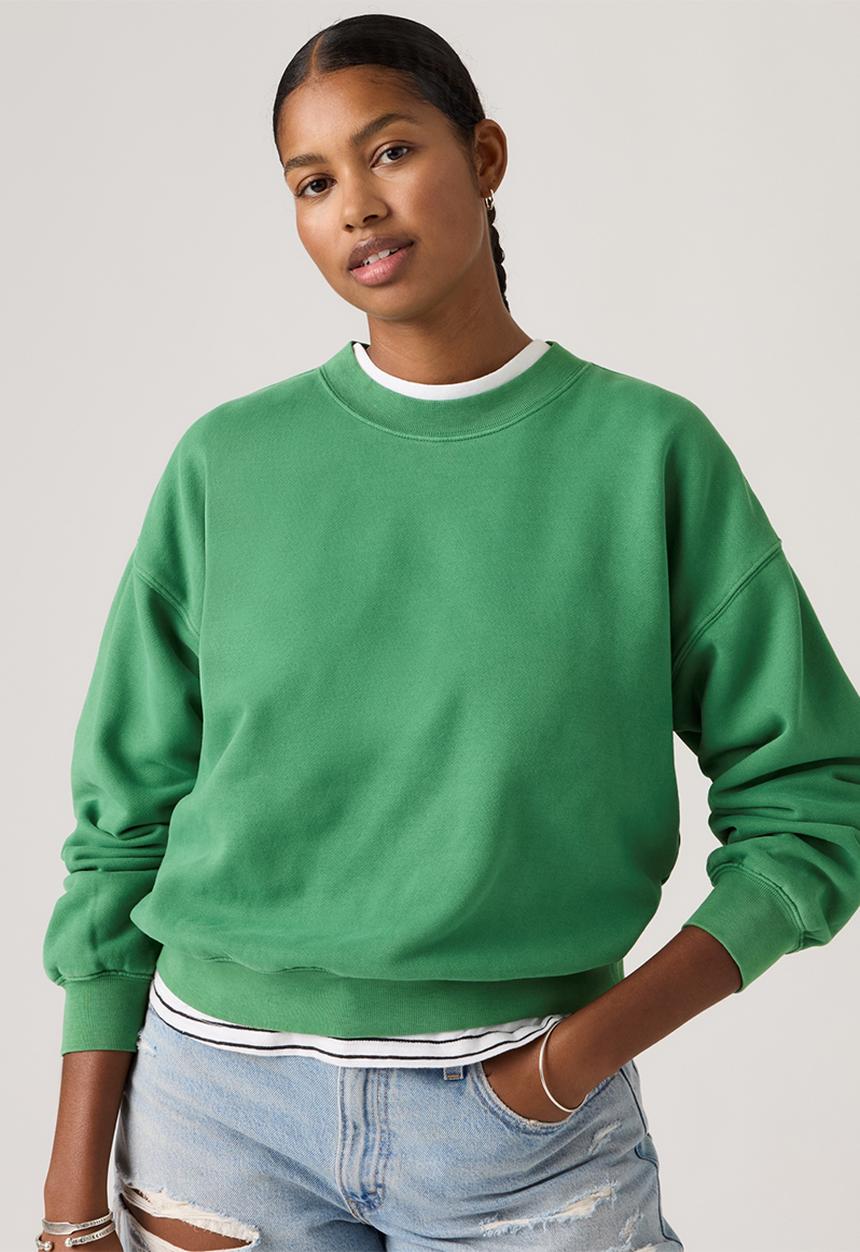 Levi’s® - Vintage boxy sweatshirt - h126 womens pine green brushed fleece