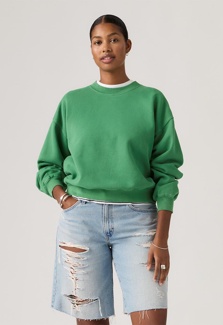 Levi’s® - Vintage boxy sweatshirt - h126 womens pine green brushed fleece