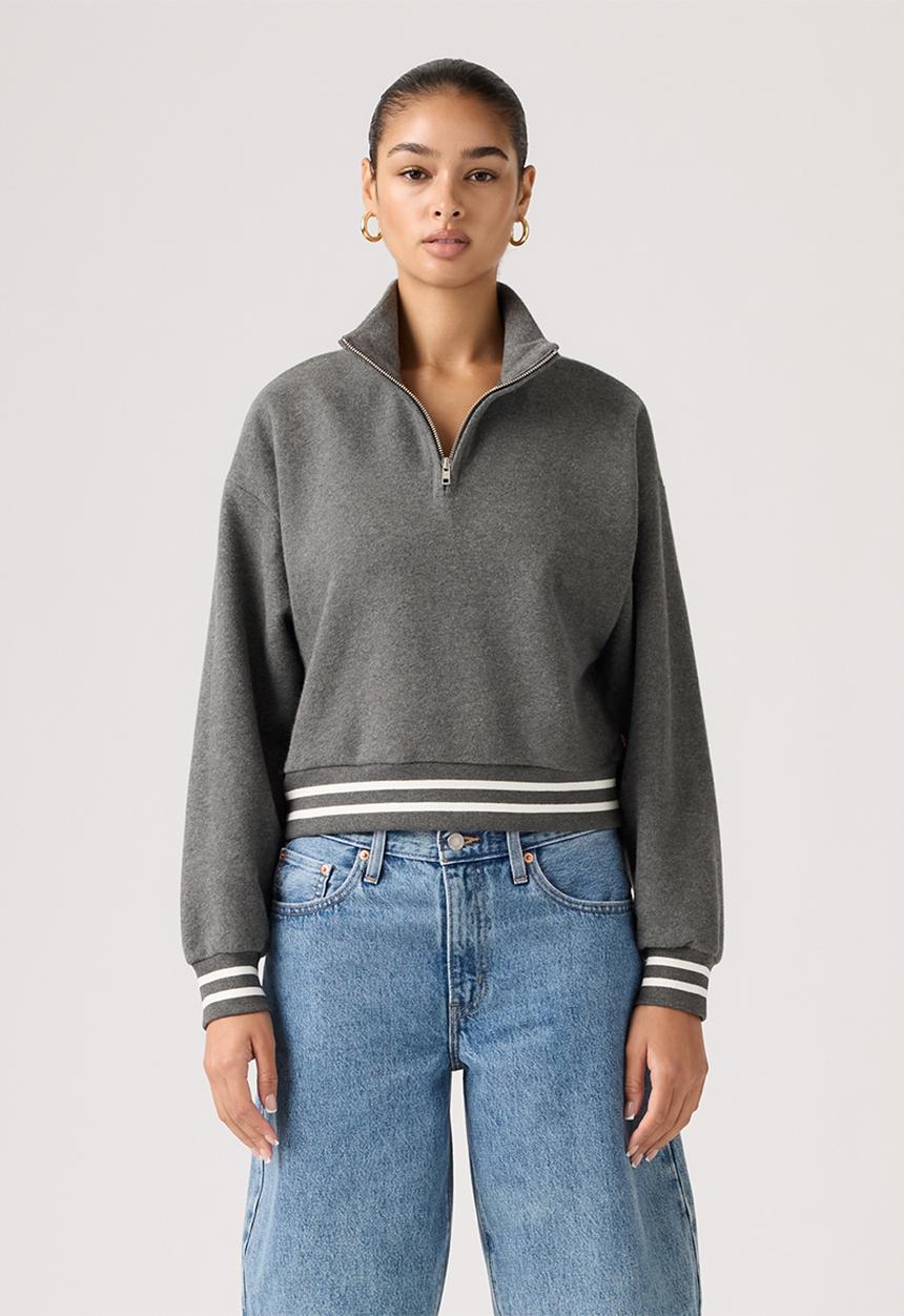 Levi’s® - Everyday quarter zip - grey skies heather brushed fleece
