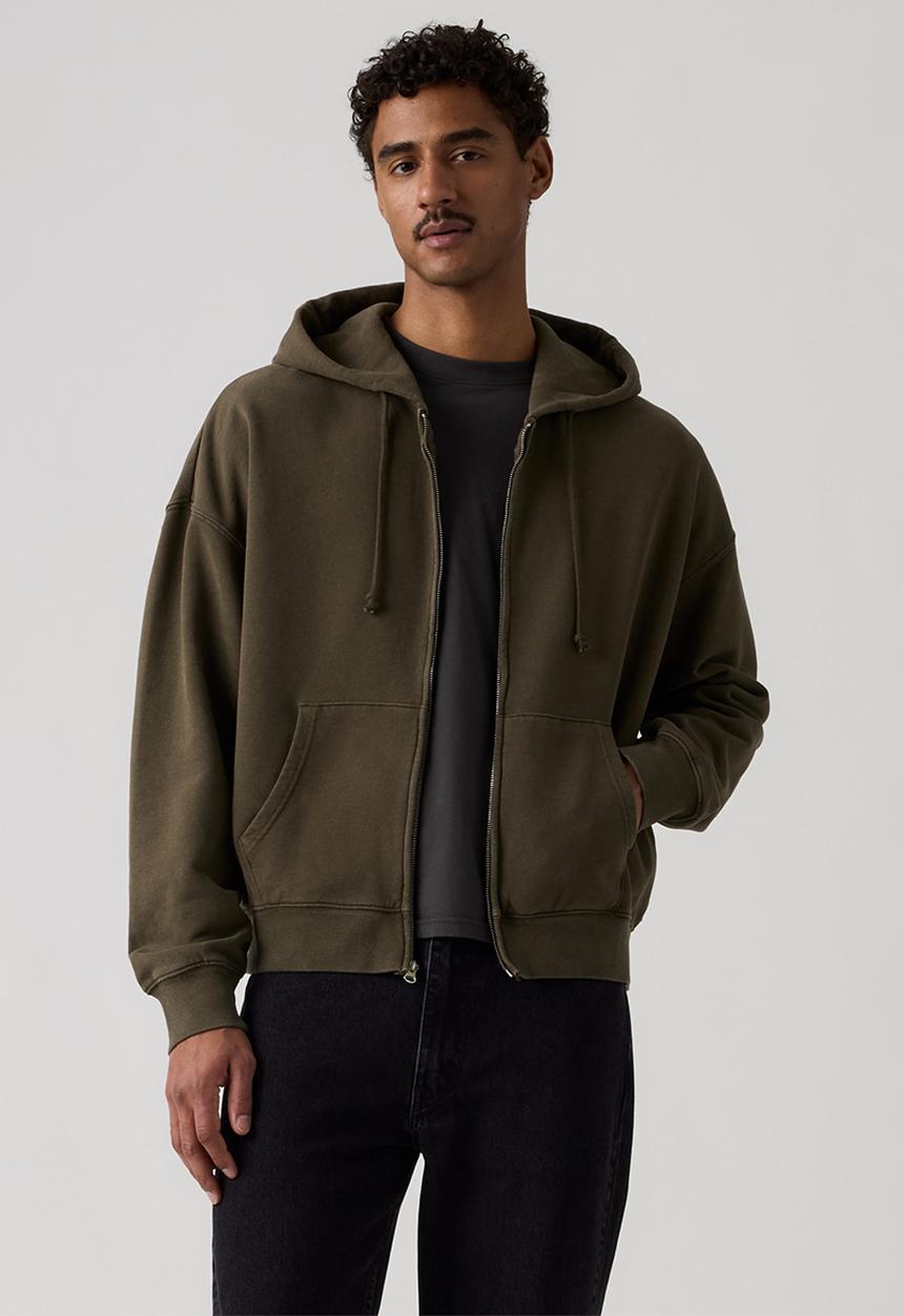 Levi’s® - HAYES BOXY FULL ZIP - GRUNGE MAITAKE BROWN