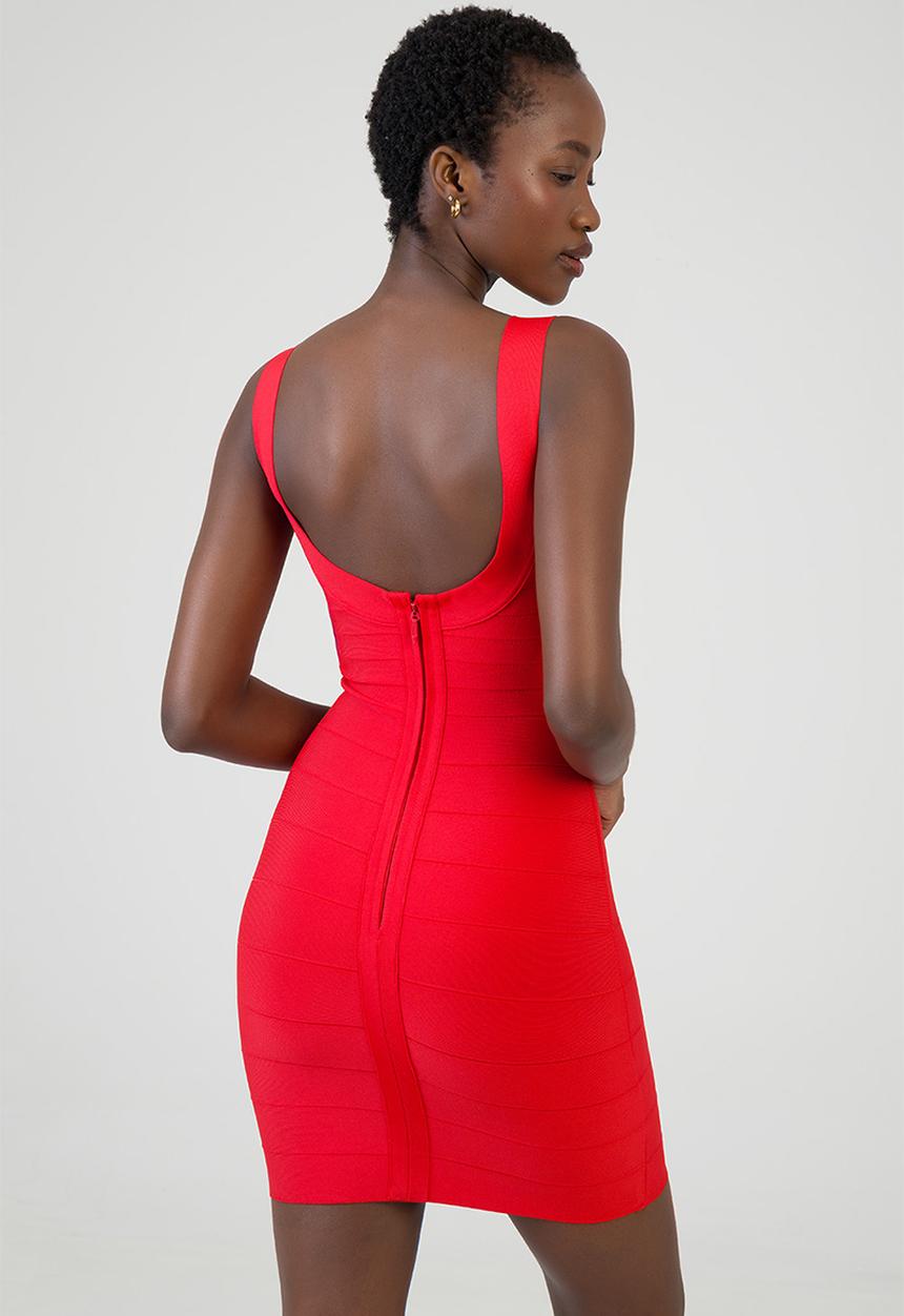 SISSY BOY - Whisked Away Mini Dress Bandage Mini Dress - Red