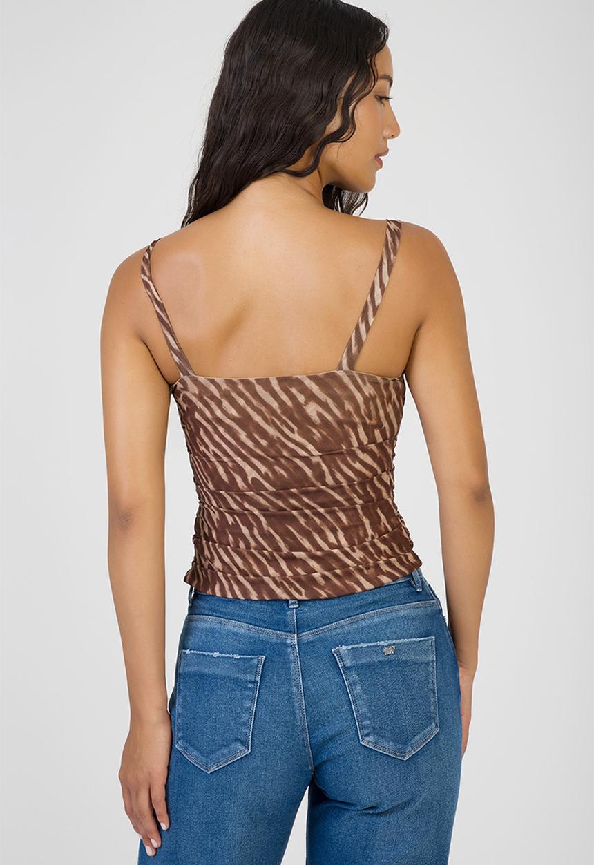 SISSY BOY - Something Good Top Mesh Top - Brown Multi