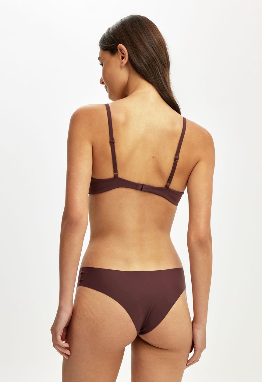 Cotton On - V Wire Lightly Lined Bra - Chocolate Plum