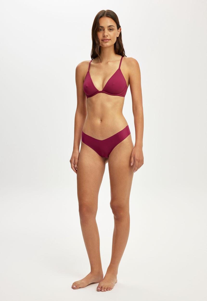 Cotton On - The Invisible G String Brief - Crushed Berry