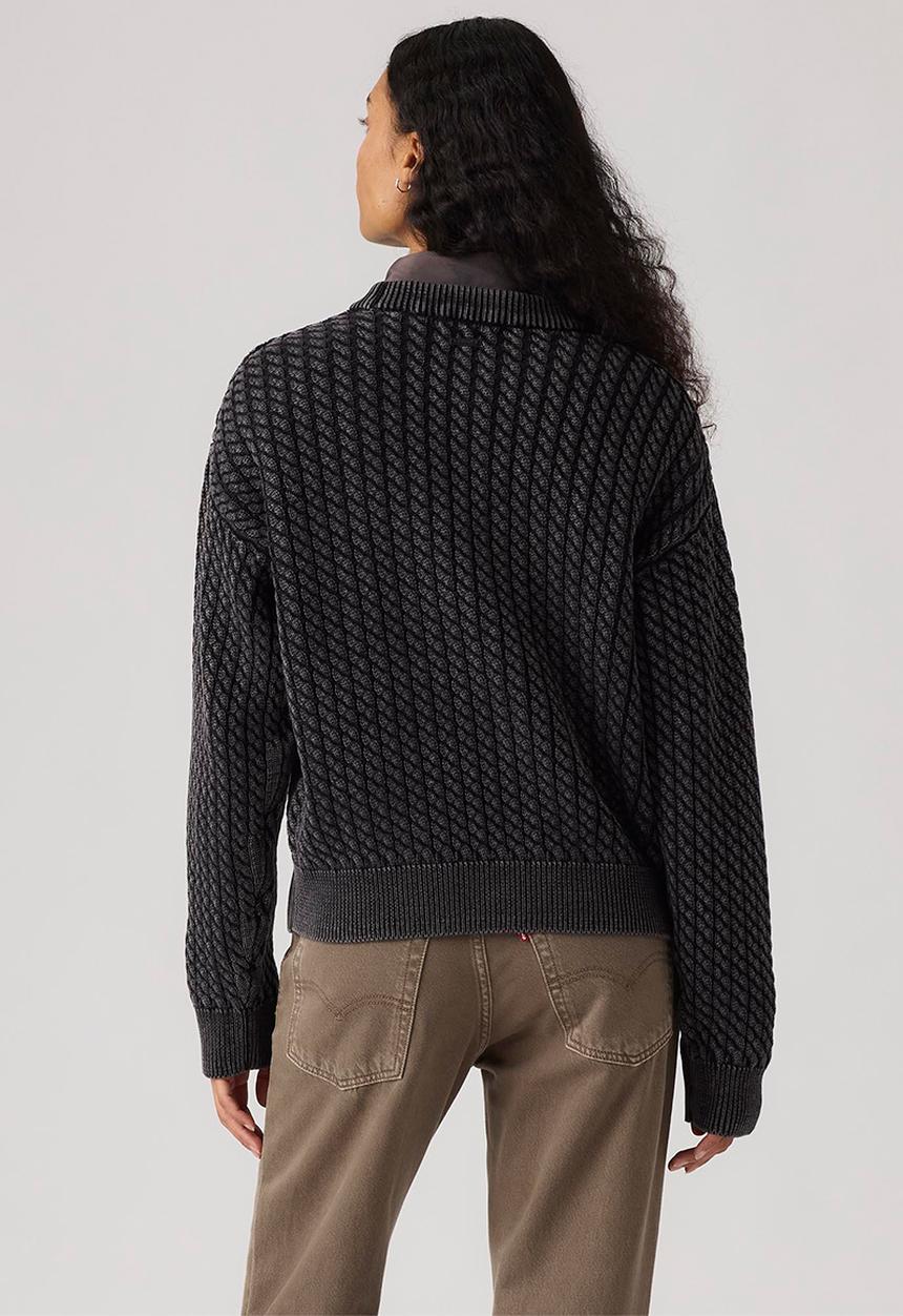 Levi’s® - Leilah cable crewneck - washed anthracite night anthracite night cotton