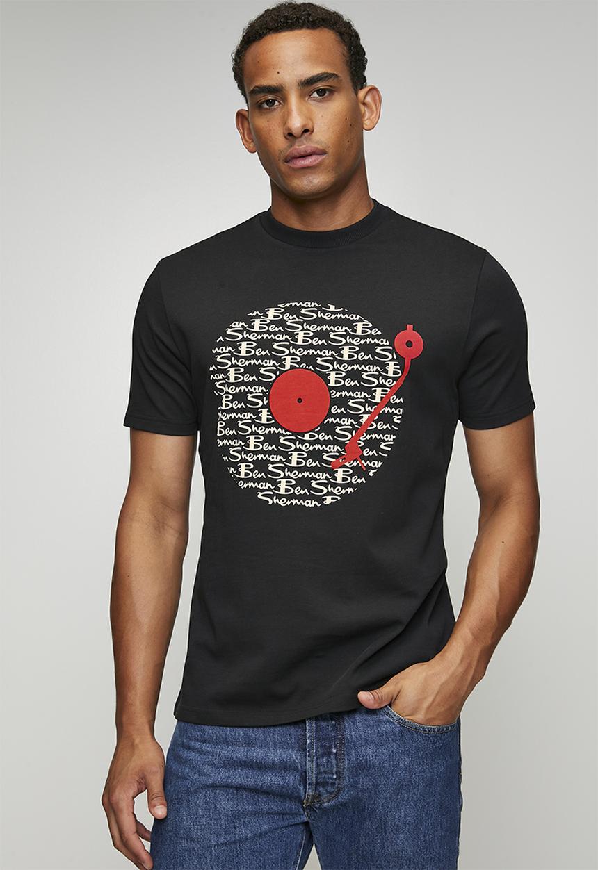 Ben Sherman - Ben Sherman Record 260g Tee Shirt - Black