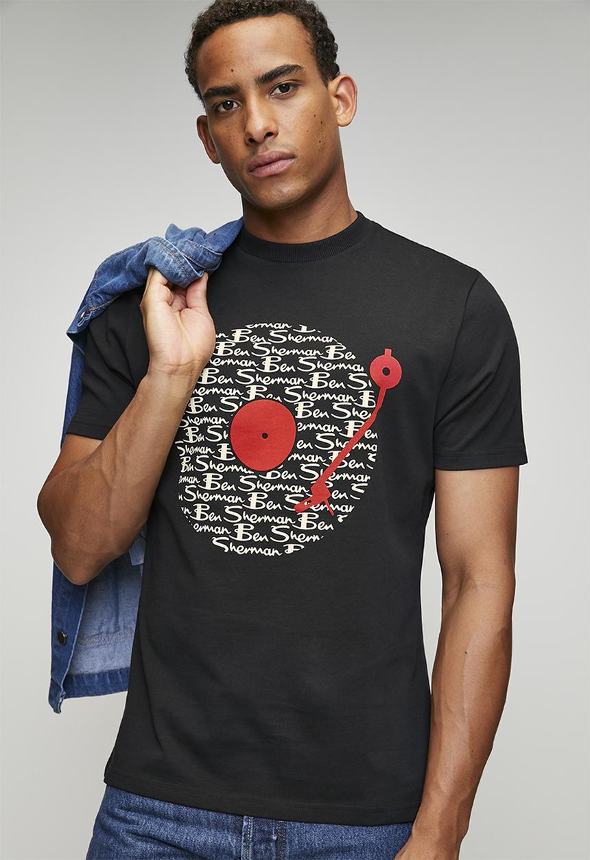 Ben Sherman - Ben Sherman Record 260g Tee Shirt - Black