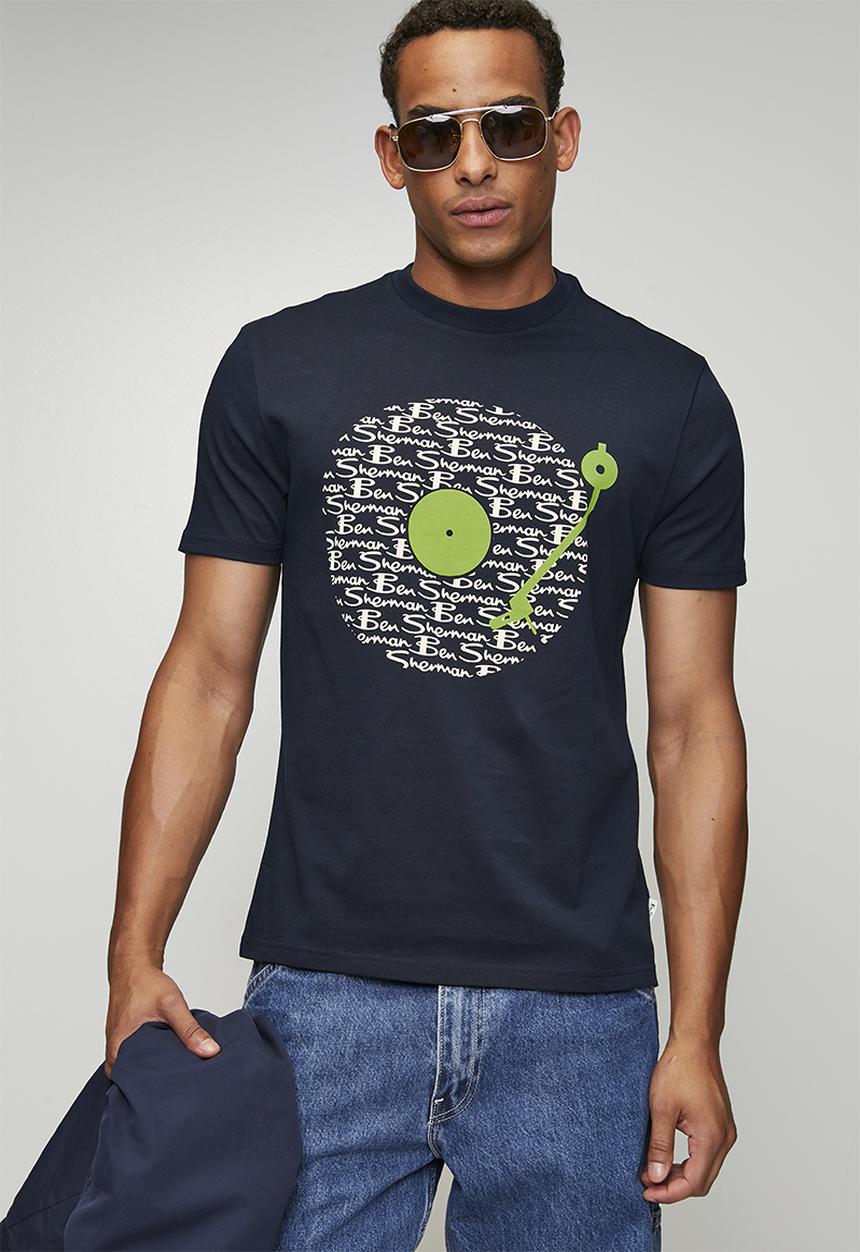 Ben Sherman - Ben Sherman Record 260g Tee Shirt - Navy