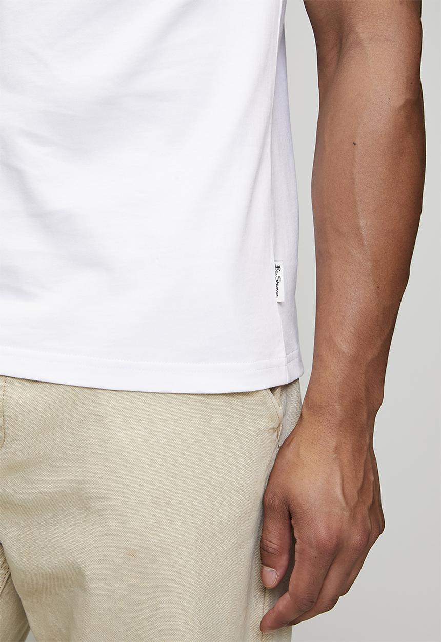 Ben Sherman - Ben Bear Chenille Fur 260g Tee-Shirt - White