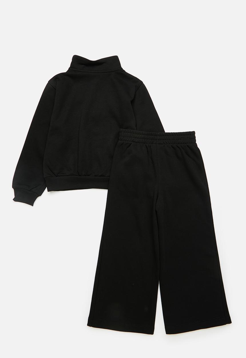 Nike - Nike wide leg club fleece set - black