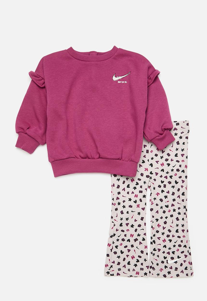 Nike - Nike essentials all-over print femme set - platinum violet