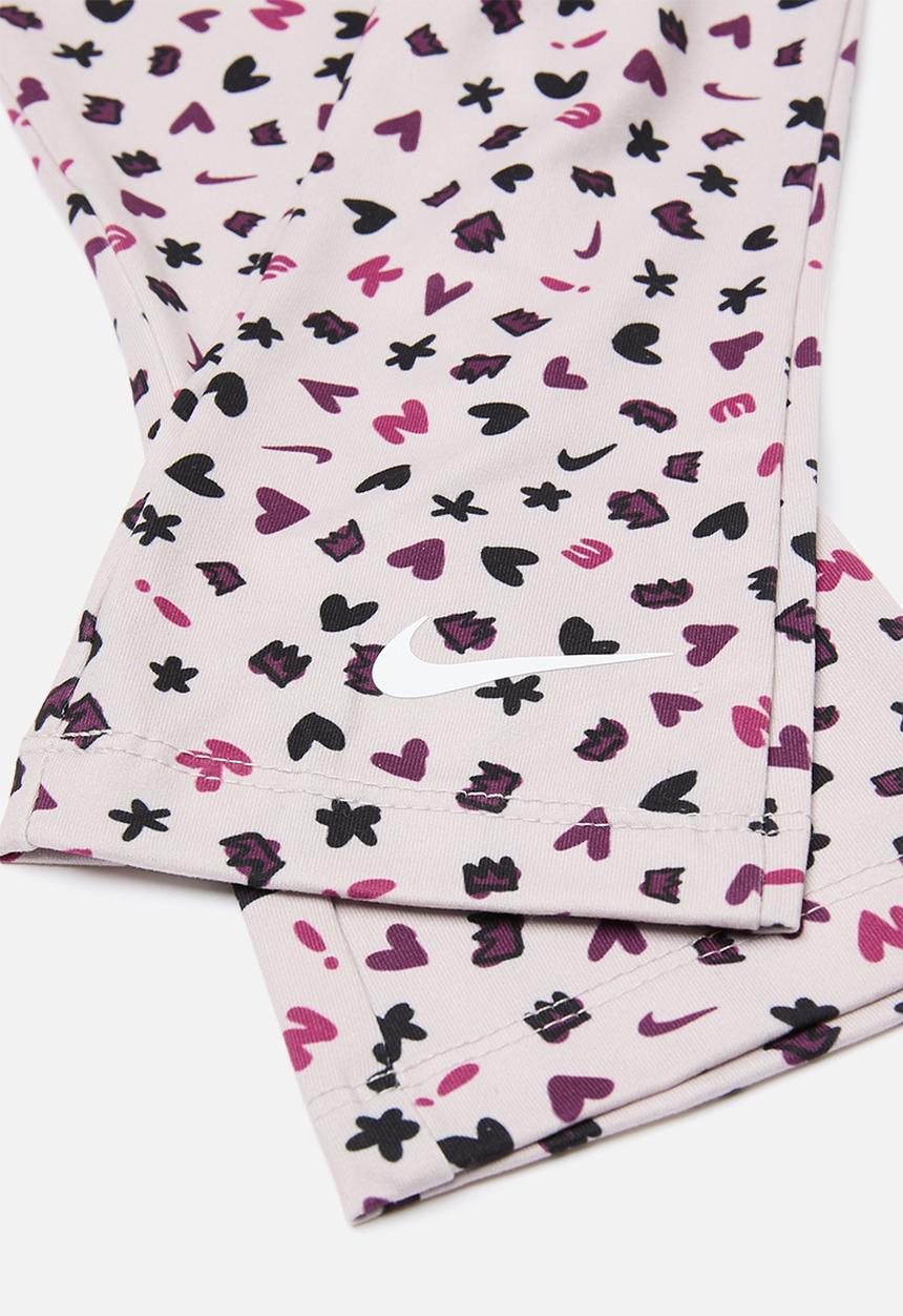 Nike - Nike essentials all-over print femme set - platinum violet