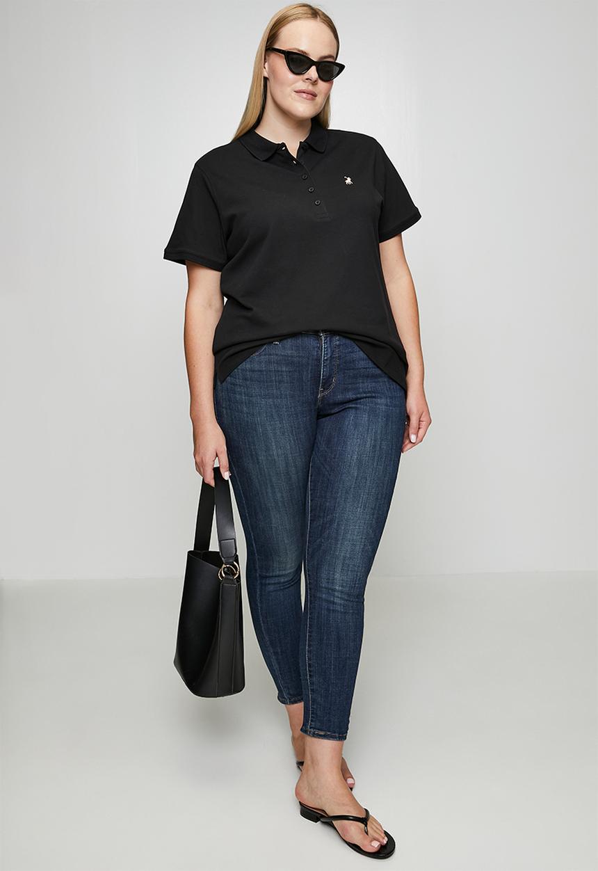 POLO - Plus wmn margot ss golfer - black