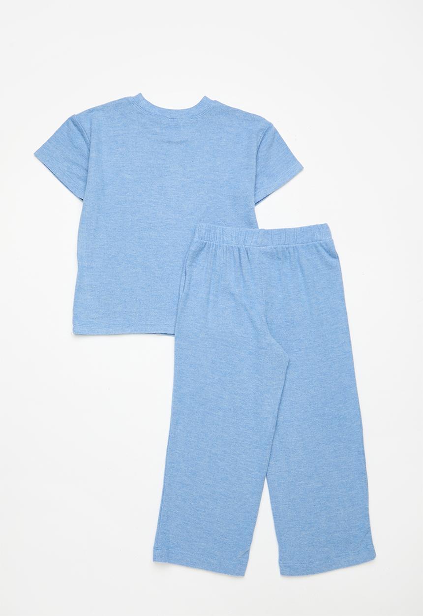 Cotton On - Cuddlecosy Short/Long Pyjama Set - Blue Bonnet Marle